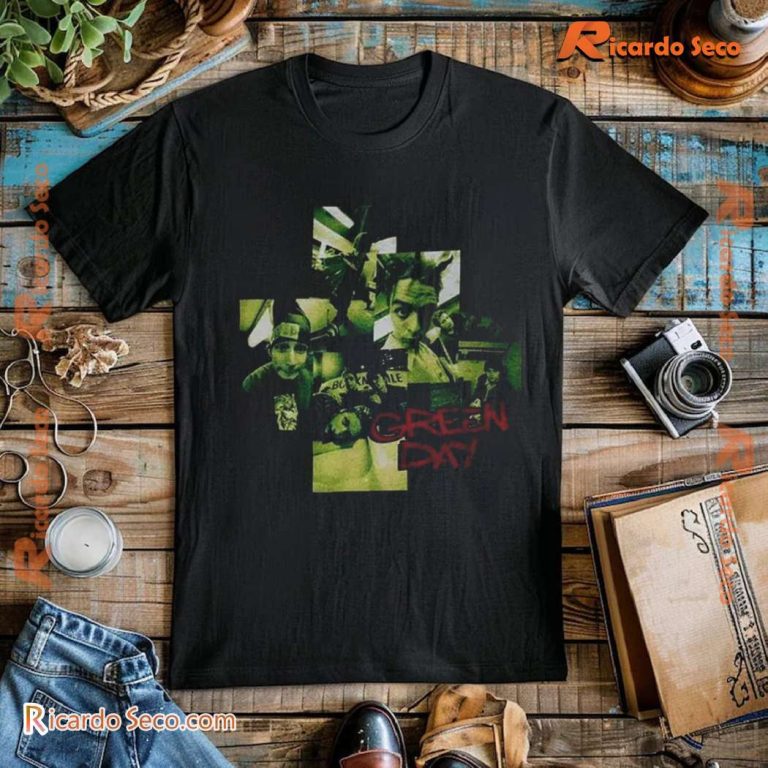 Green Day Green Photo Collage Classic Men Shirt-b 3bxIhkl