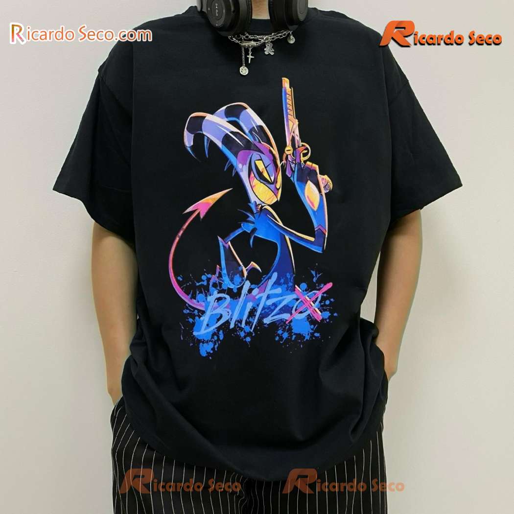 Hazbin Hotel Helluva Boss Blitz Graphic Classic Men Shirt 26XfZsb