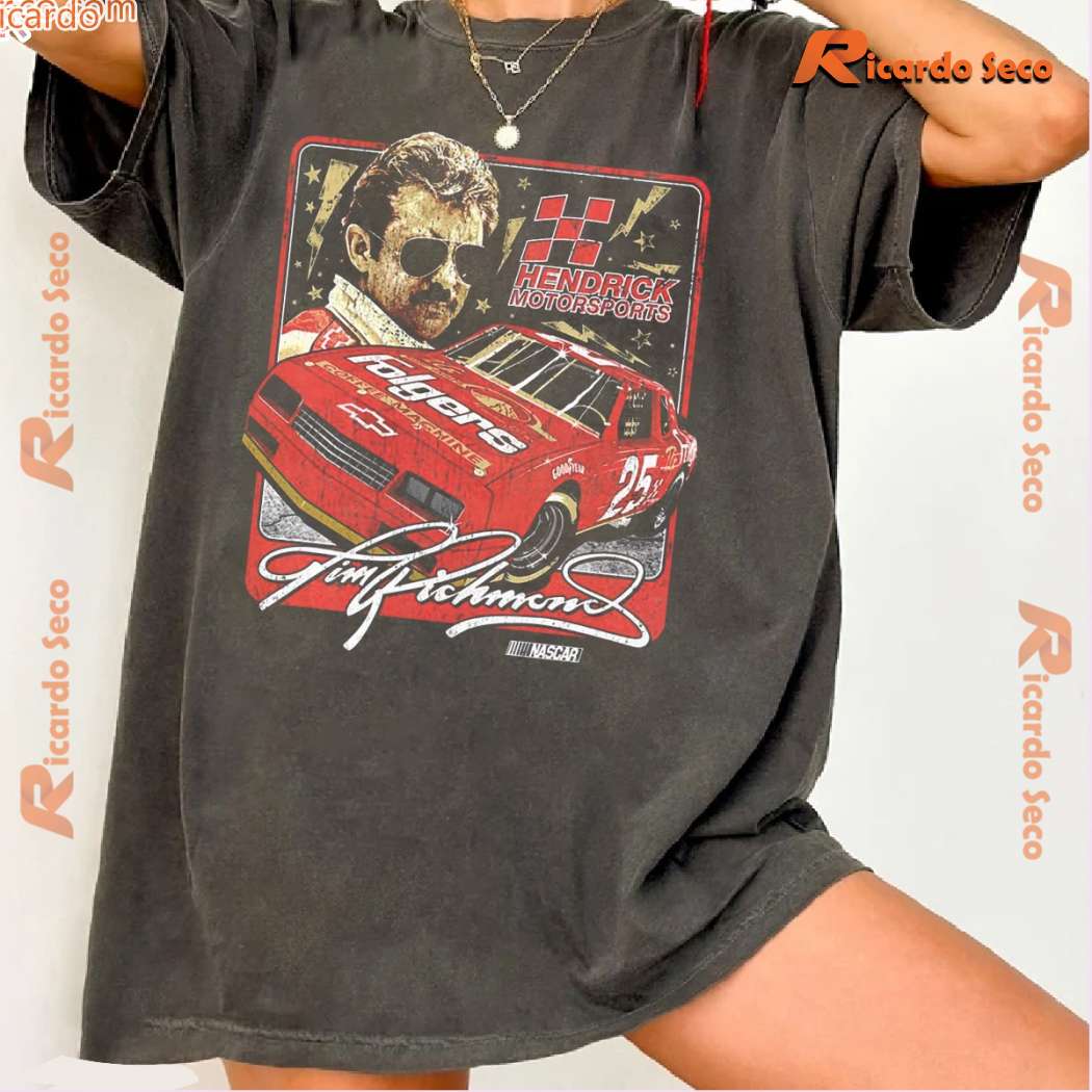 Hendrick Motorsports Tim Richmond #25 Black Folgers Gift For Fan Unisex T-shirt njXUSfc