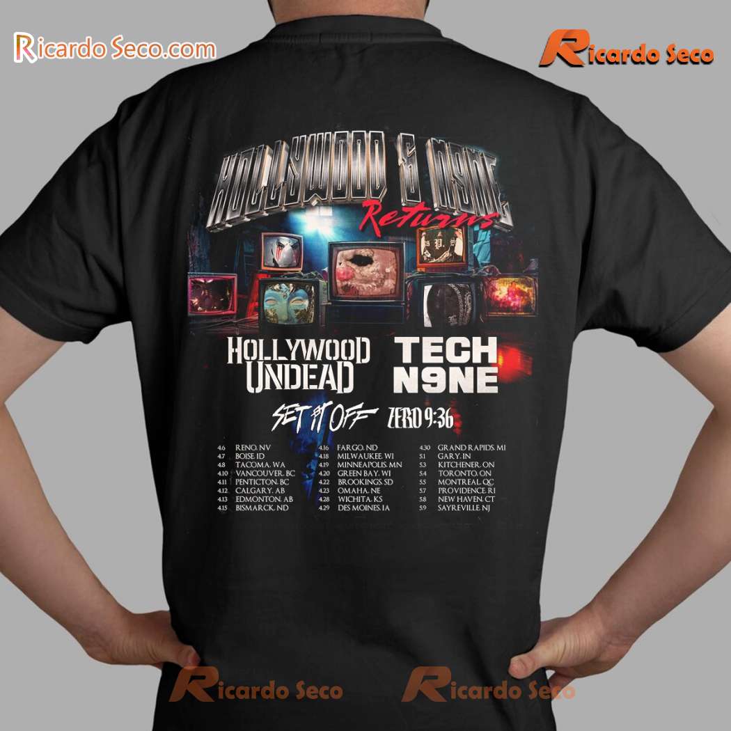 Hollywood Undead And Tech N9ne Tour 2025 Gift For Fan Classic Men Shirt nULlTCj