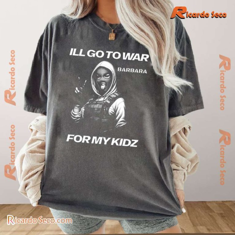 Ill Go To War Barbara For My Kidz Graphic Classic Men Shirt-a irhqcKy