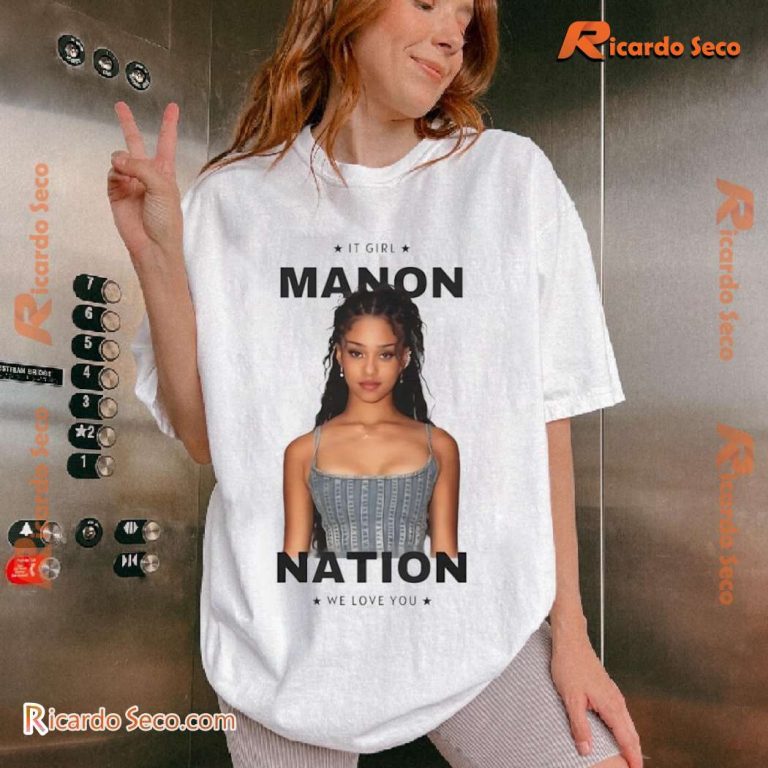 It Girl Manon Nation We Love You Graphic Classic Men Shirt-a pH8QsVG