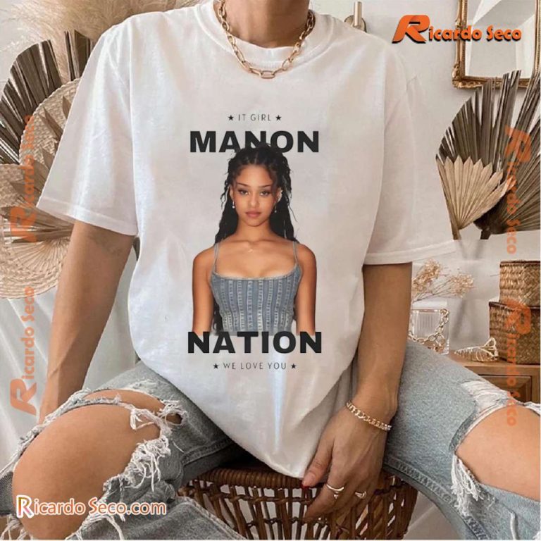 It Girl Manon Nation We Love You Graphic Classic Men Shirt-b 5K3q8ES