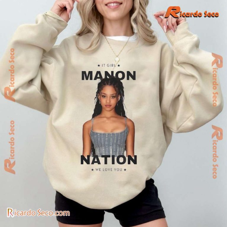 It Girl Manon Nation We Love You Graphic Classic Men Shirt-c NWkFJYM