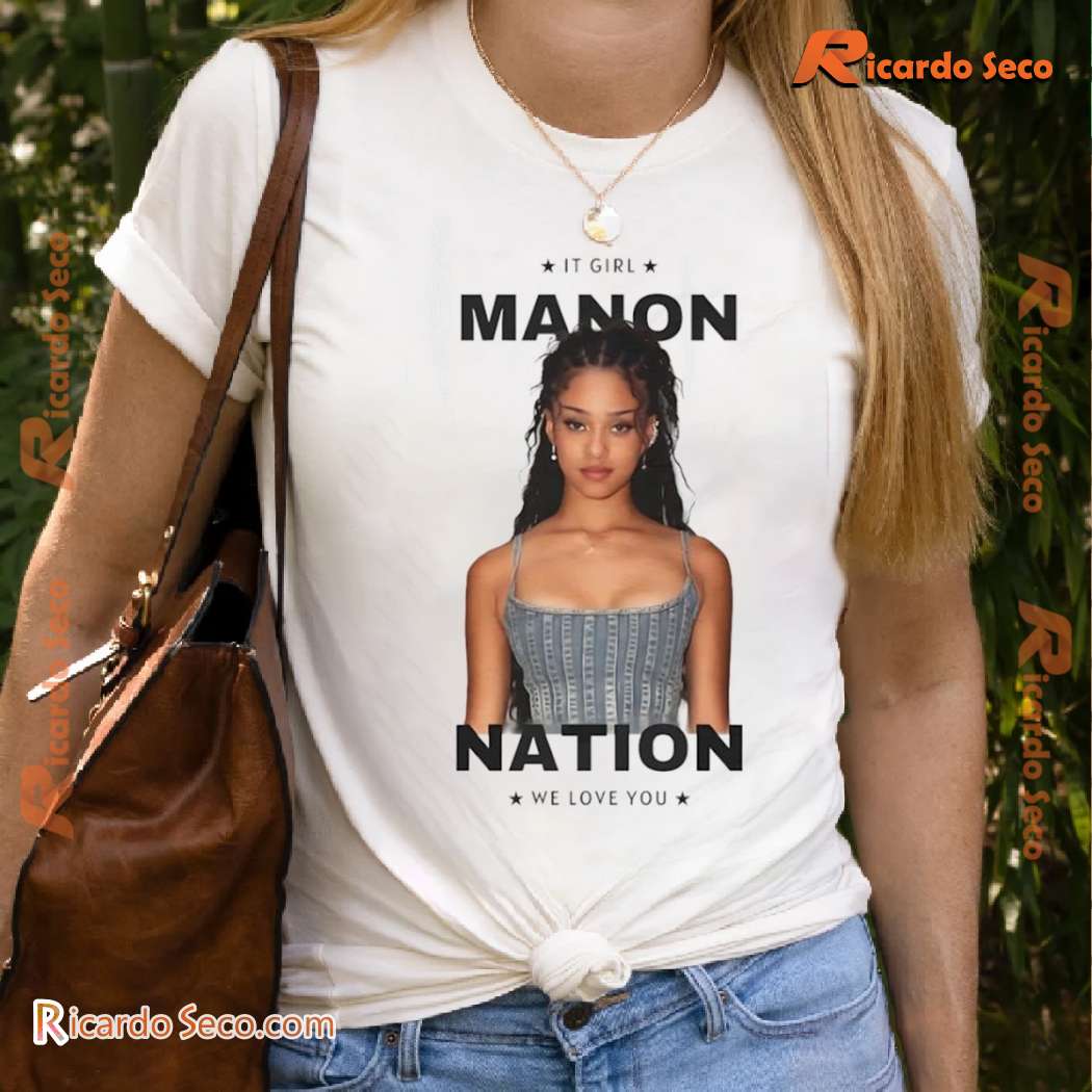 It Girl Manon Nation We Love You Graphic Classic Men Shirt CH9dmt2