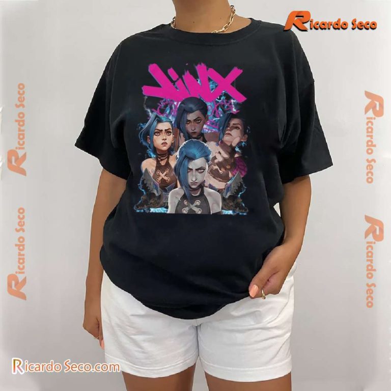 Jinx Arcane Vintage League Of Legends Classic Men Shirt-a y25Z4ED