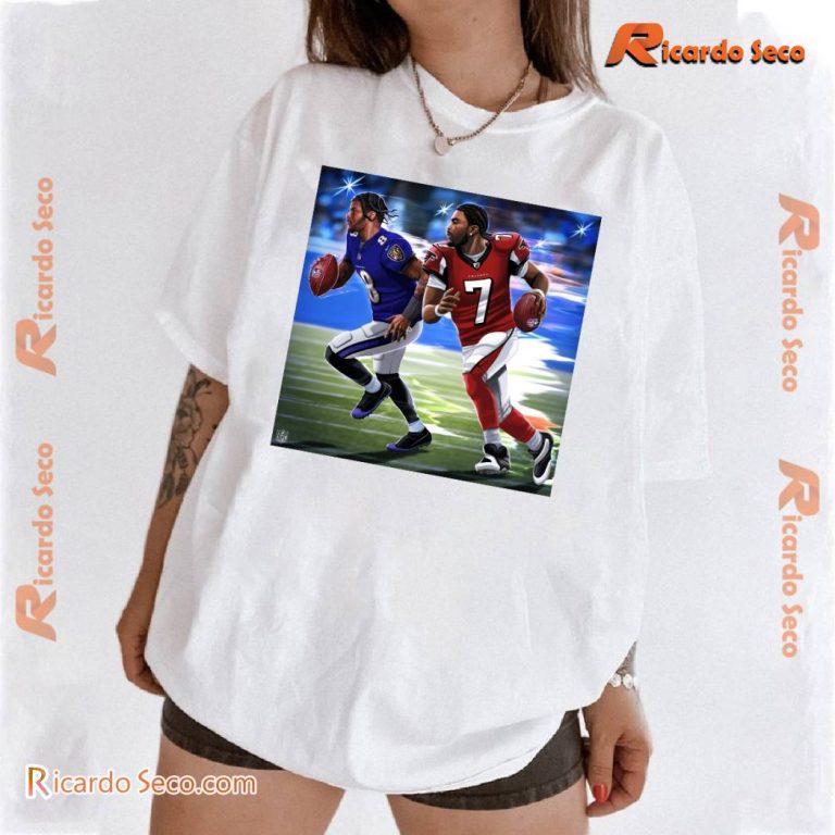 Lamar Jackson Baltimore Ravens Passes Michael Vick Unisex T-shirt-a Aft74kO