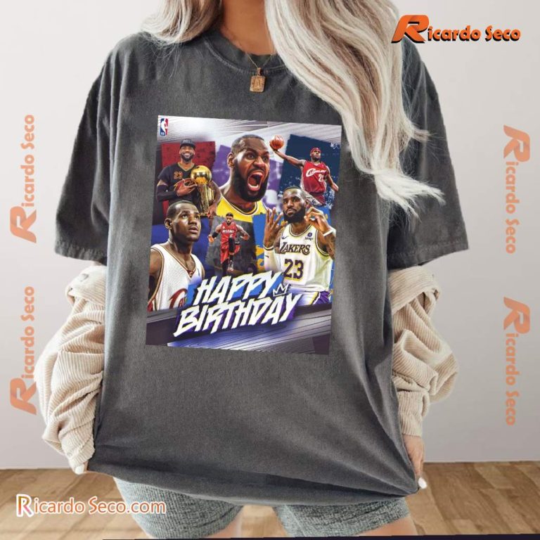 Lebron James Los Angeles Lakers Happy 40th Birthday Classic Men Shirt OqmRKtc