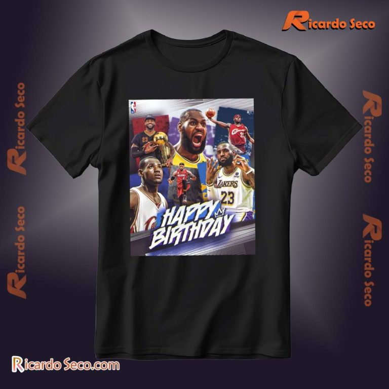 Lebron James Los Angeles Lakers Happy 40th Birthday Classic Men Shirt-b PB4hbXD