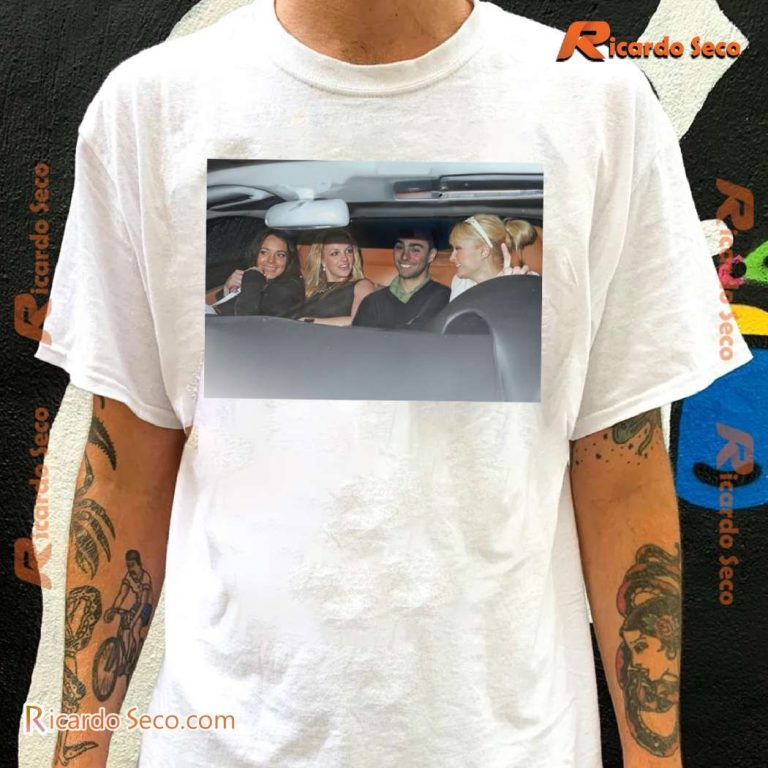 Luigi Car With Britney Spears Paris Hilton And Lindsay Lohan Classic Men Shirt-b OBrJTWZ