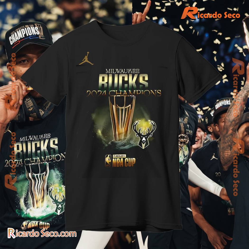 Milwaukee Bucks 2024 Champions Nba Cup Unisex T-shirt pVXz8aO