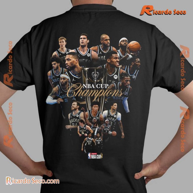 Milwaukee Bucks 2024 Champions Nba Cup Unisex T-shirt-b AM97zZL