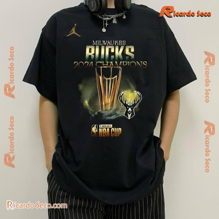 Milwaukee Bucks 2024 Champions Nba Cup Unisex T-shirt-c qinJD8m