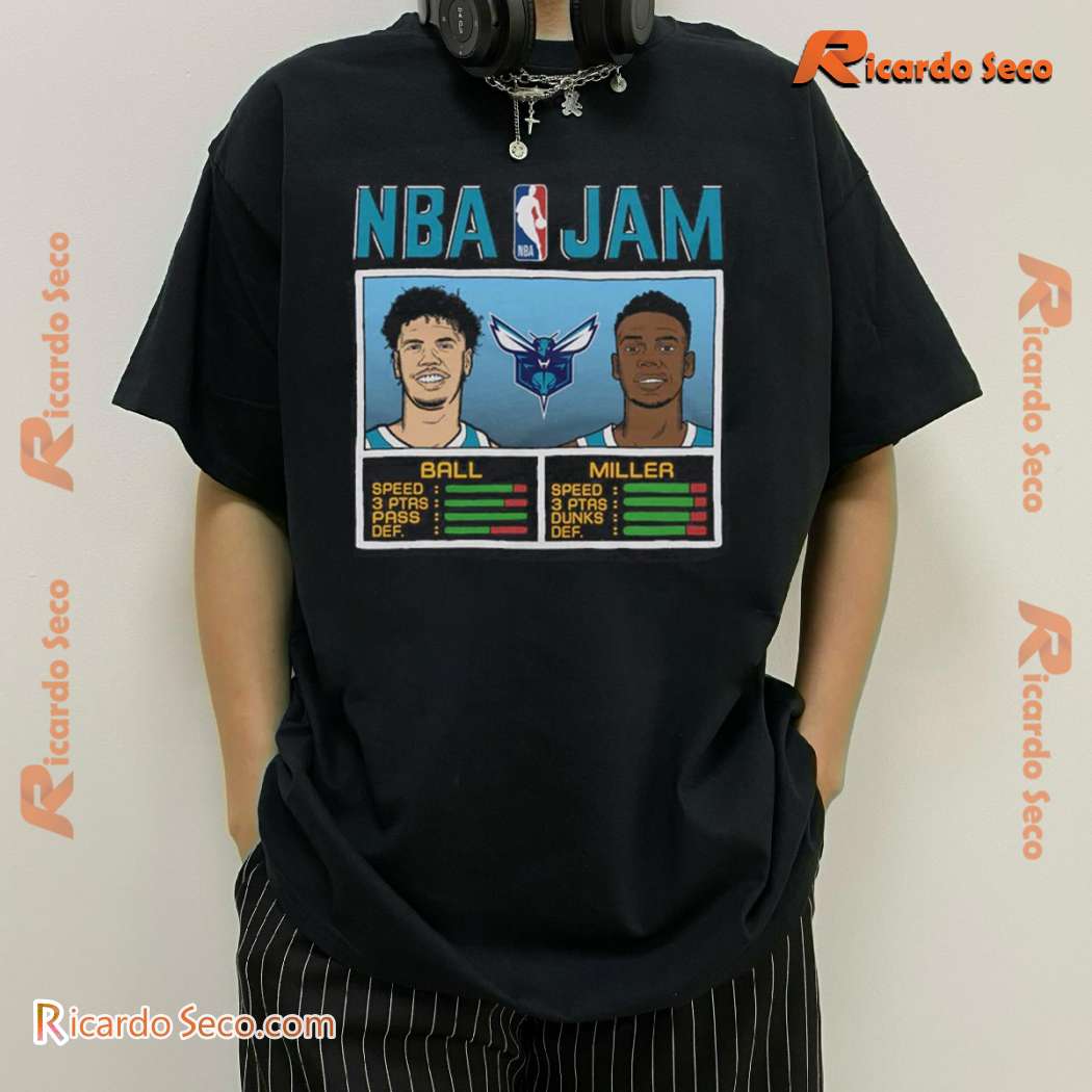 NBA Jam Hornets Ball And Miller Classic Men Shirt xLt0hfa