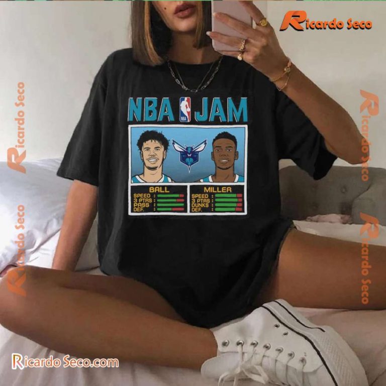 NBA Jam Hornets Ball And Miller Classic Men Shirt-b M4w9TgS