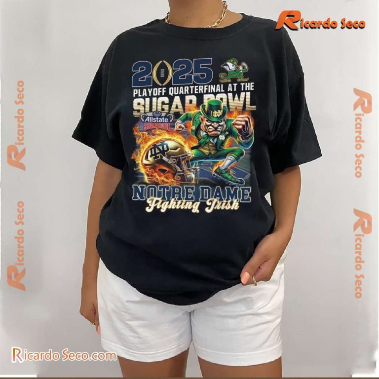 Notre Dame Fighting Irish 2025 Playoff Sugar Bowl Graphic Unisex T-shirt-a 7FoC8es