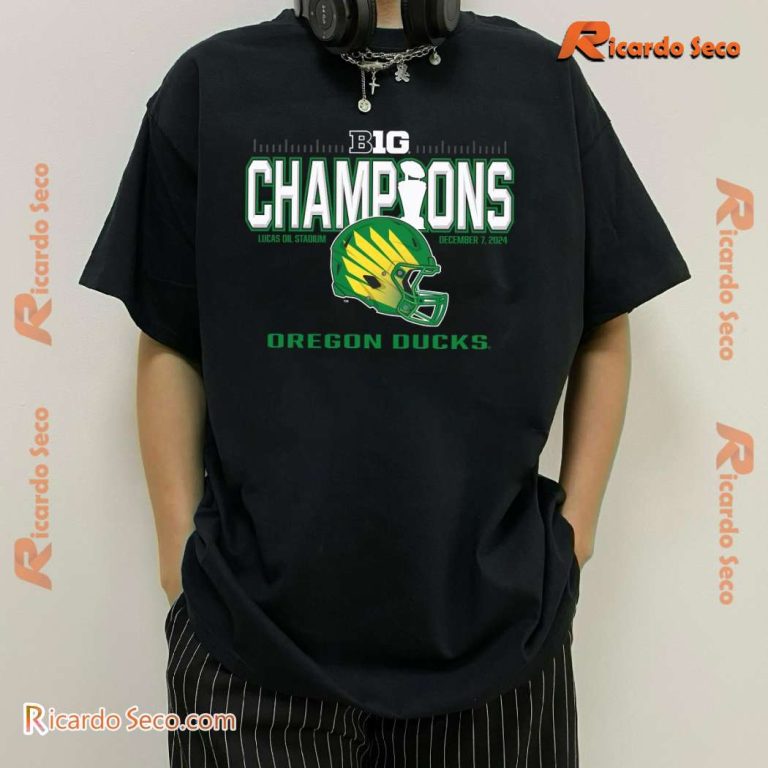 Oregon Ducks 2024 Big Ten Football Conference Champions Classic Men Shirt-b I25uHYz