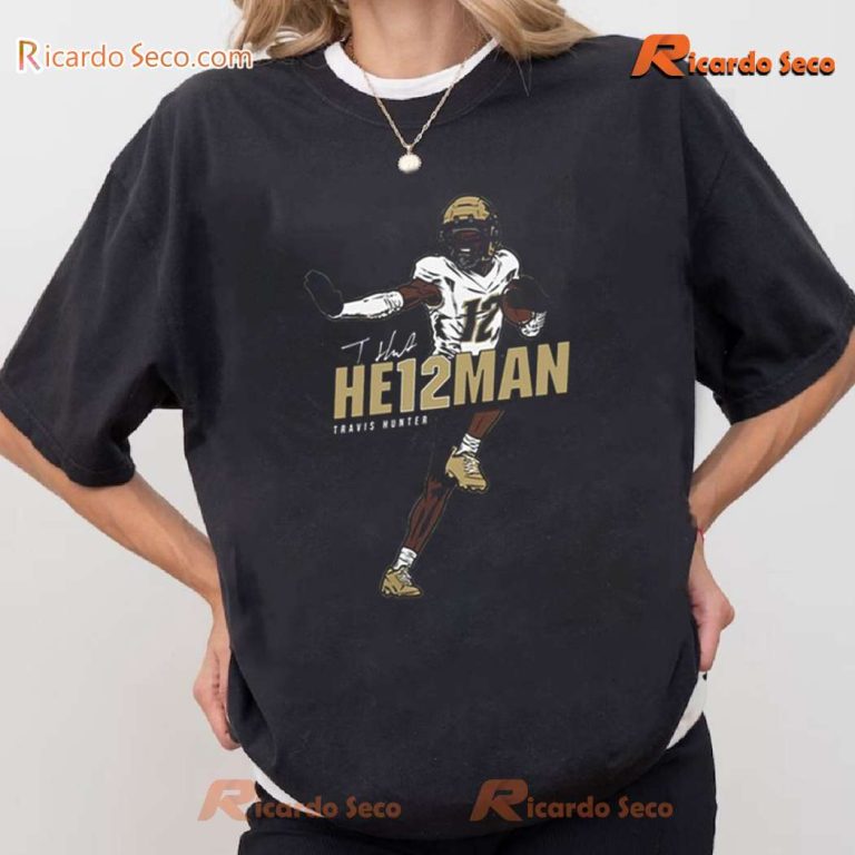 Pat Surtain Denver Broncos Travis Hunter He12man Graphic Classic Men Shirt-a bY8IWJG