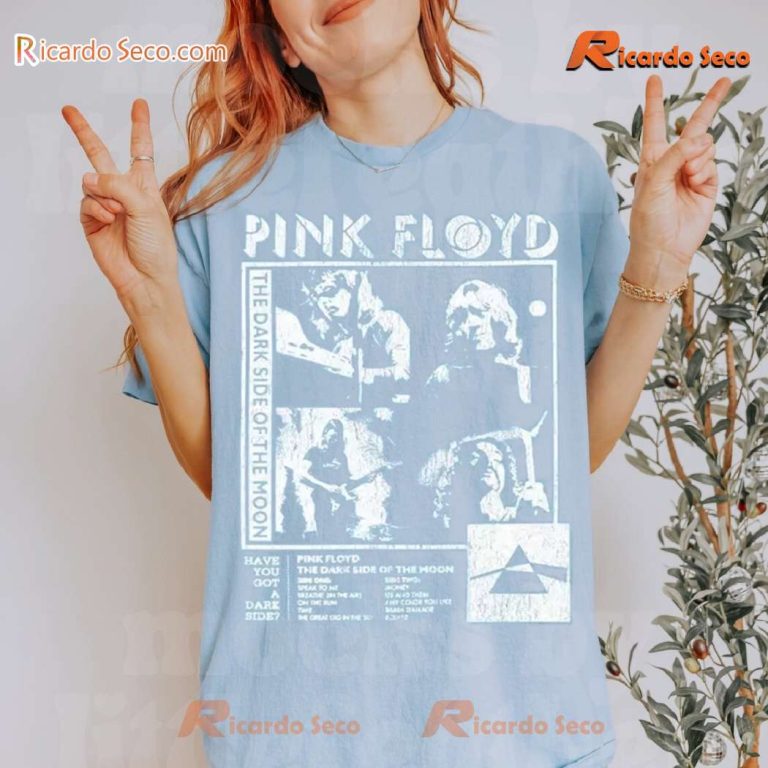 Pink Floyd The Dark Side Of The Moon Tracklist Fit Men And Ladies Classic T-shirt 4q5kb2v