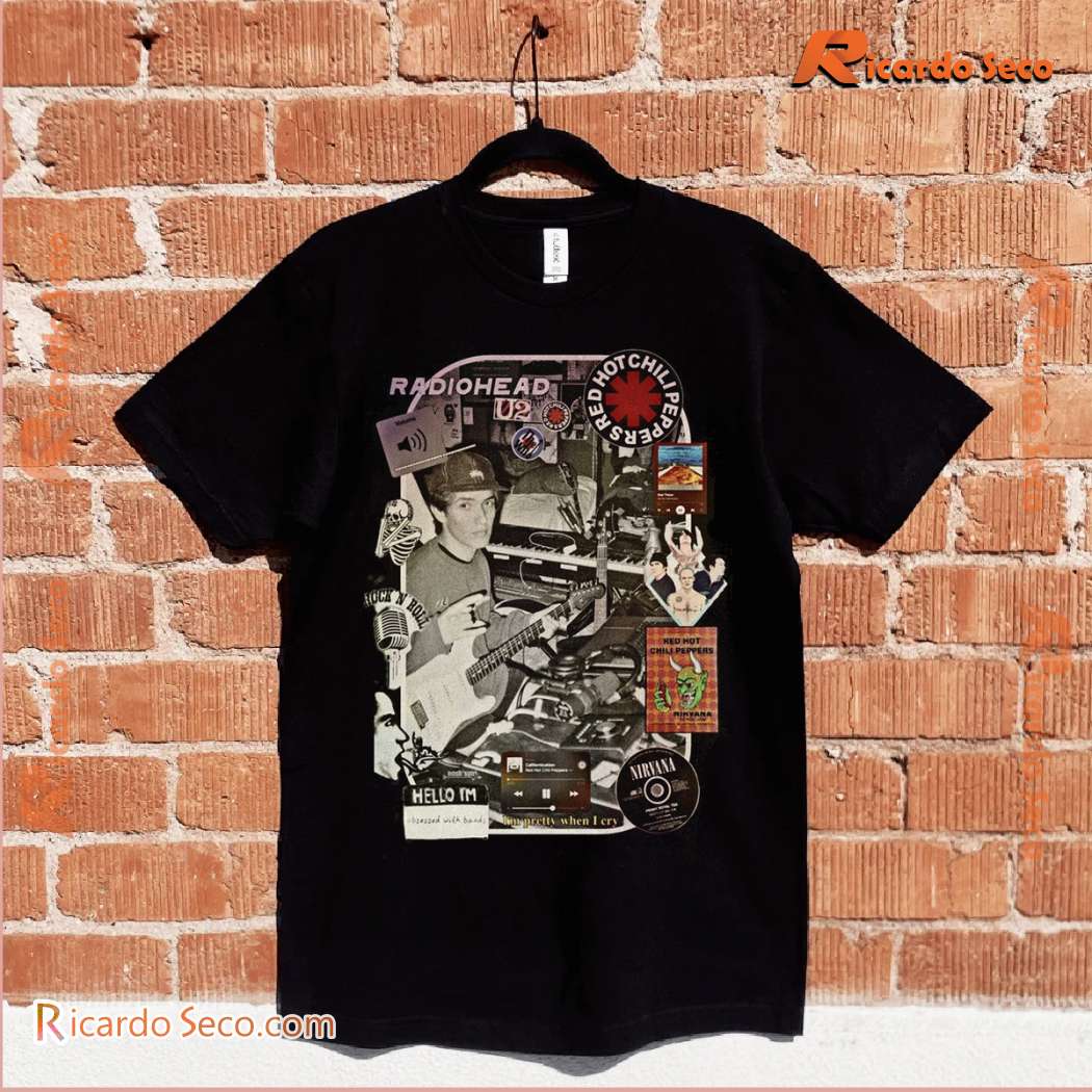 Red Hot Chili Peppers Radiohead U2 Graphic Classic Men Shirt-a y0scKij