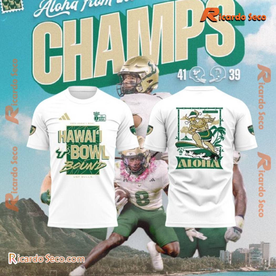 South Florida Bulls Hawaii Bowl Champs 2024 Graphic Unisex T-shirt T93nZga