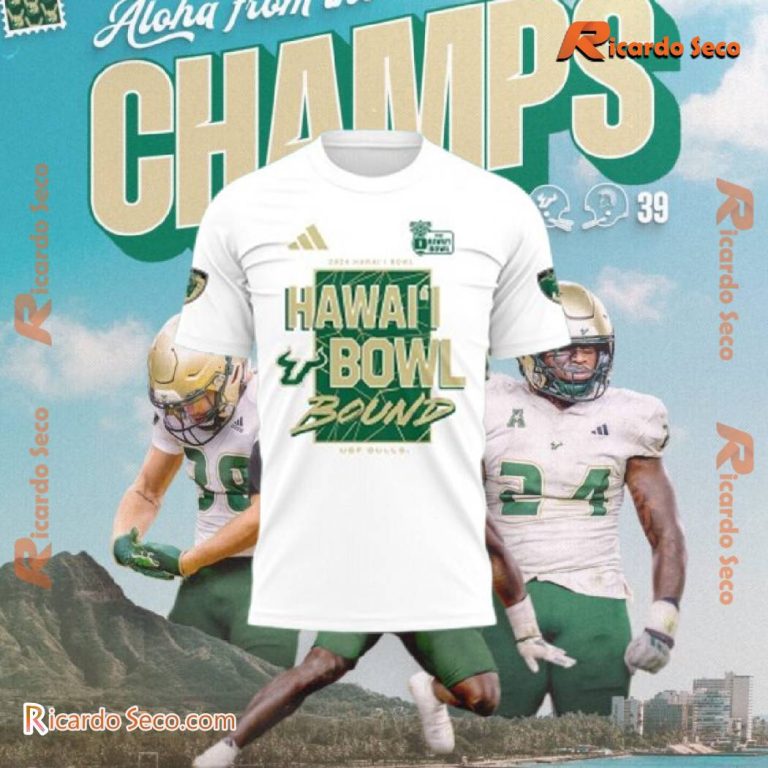 South Florida Bulls Hawaii Bowl Champs 2024 Graphic Unisex T-shirt-a Ff4aAPS