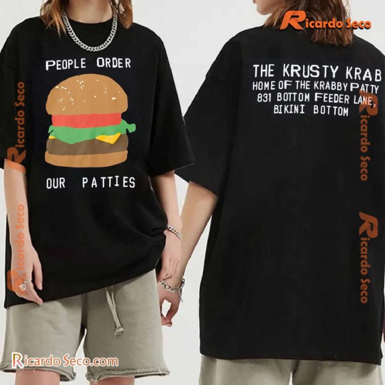 Spongebob Squarepants People Order Our Patties Classic Men Shirt DXoYk2C