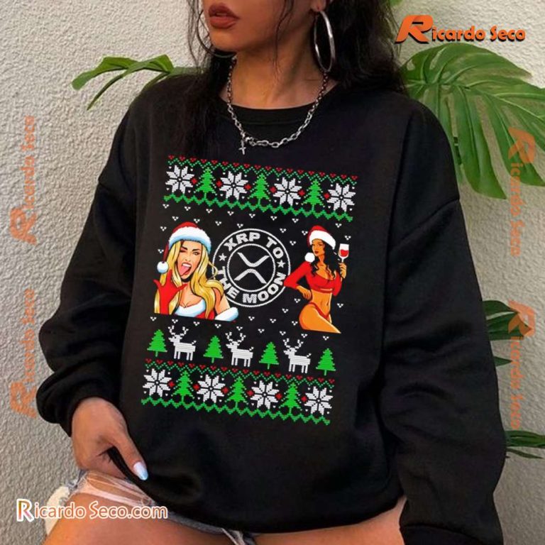 XRP To The Moon Ugly Christmas Unisex Sweater-a AfWwVqJ