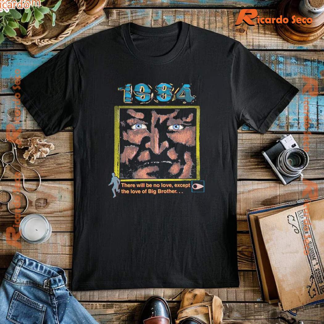 1984 There Will Be No Love, Except The Love Of Big Brother Graphic Classic Men Shirt NBtkzCV