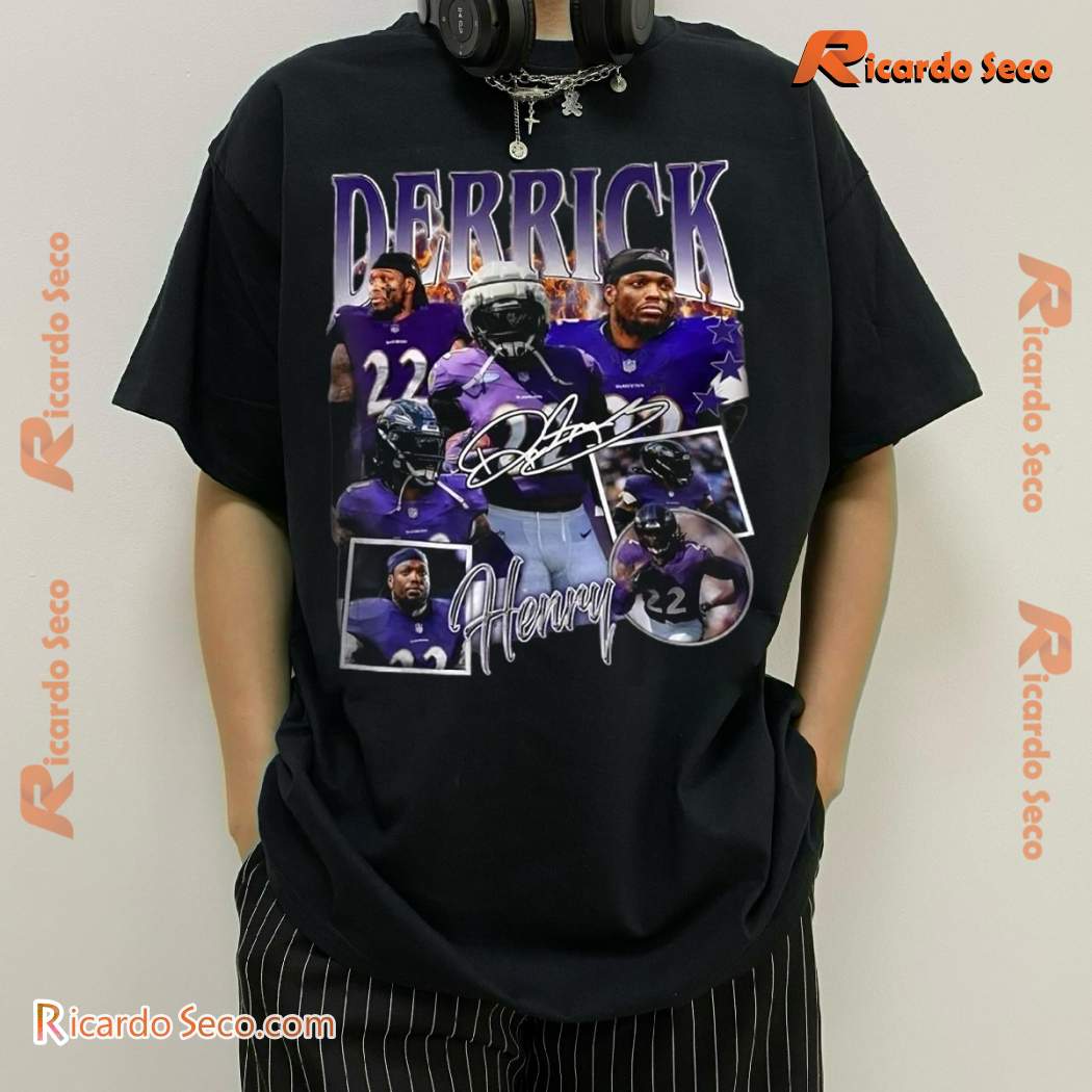 Baltimore Ravens Derrick Lamar Henry Jr Vintage Classic Men Shirt Ag57StG