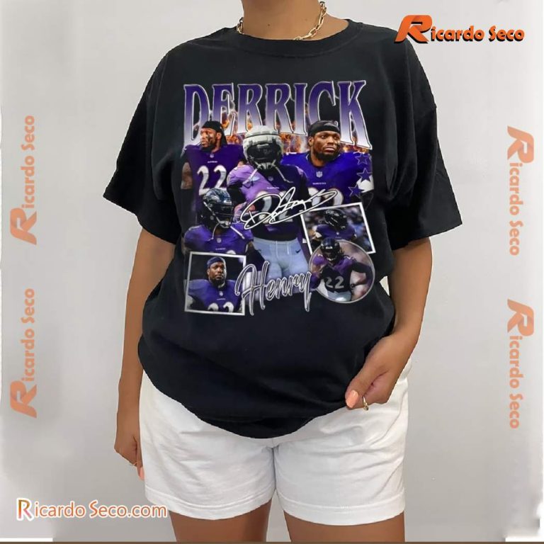 Baltimore Ravens Derrick Lamar Henry Jr Vintage Classic Men Shirt-a ti3s7Ef