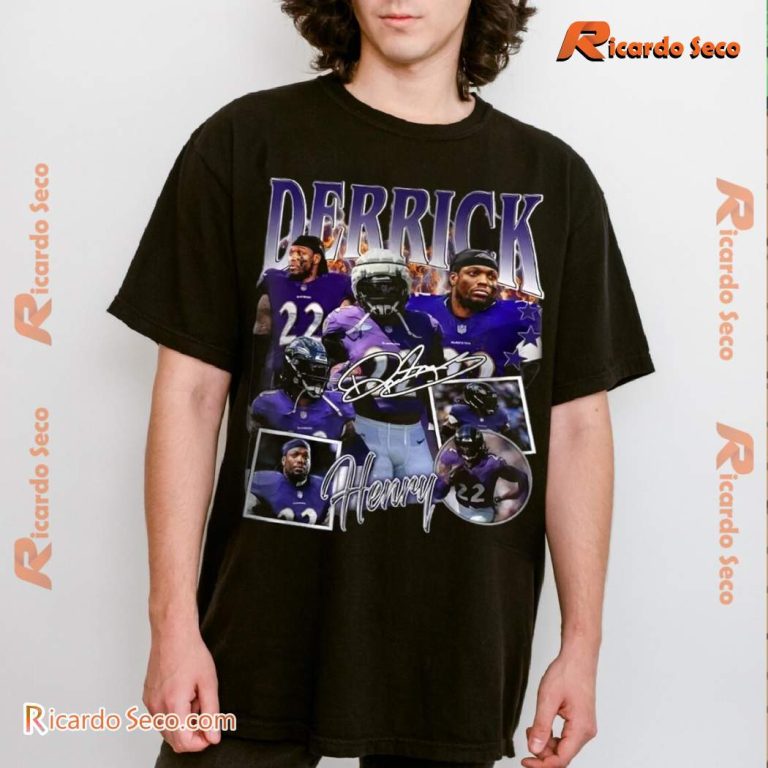 Baltimore Ravens Derrick Lamar Henry Jr Vintage Classic Men Shirt-b vcqVSY6