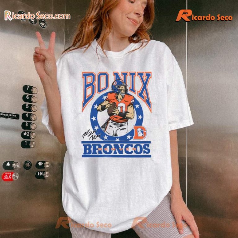 Bo Nix Denver Broncos Signature Unisex T-shirt RSh9qEZ