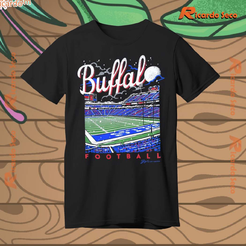 Buffalo Bulls Football Night Scene Unisex T-shirt-b n7dvSyB