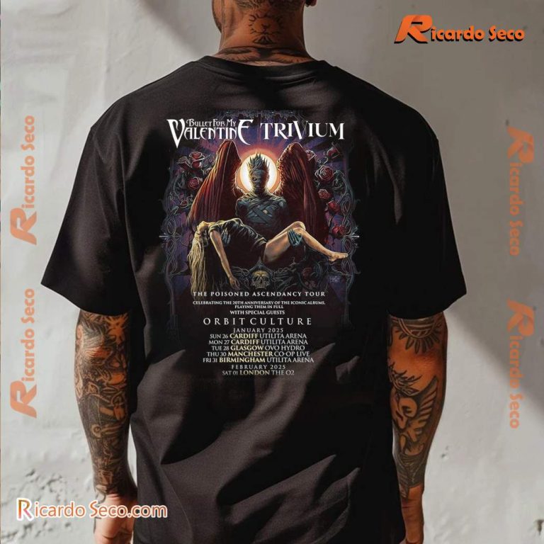 Bullet For My Valentine & Trivium The Poisoned Ascendancy Tour T-shirt-a PwBfQ9a