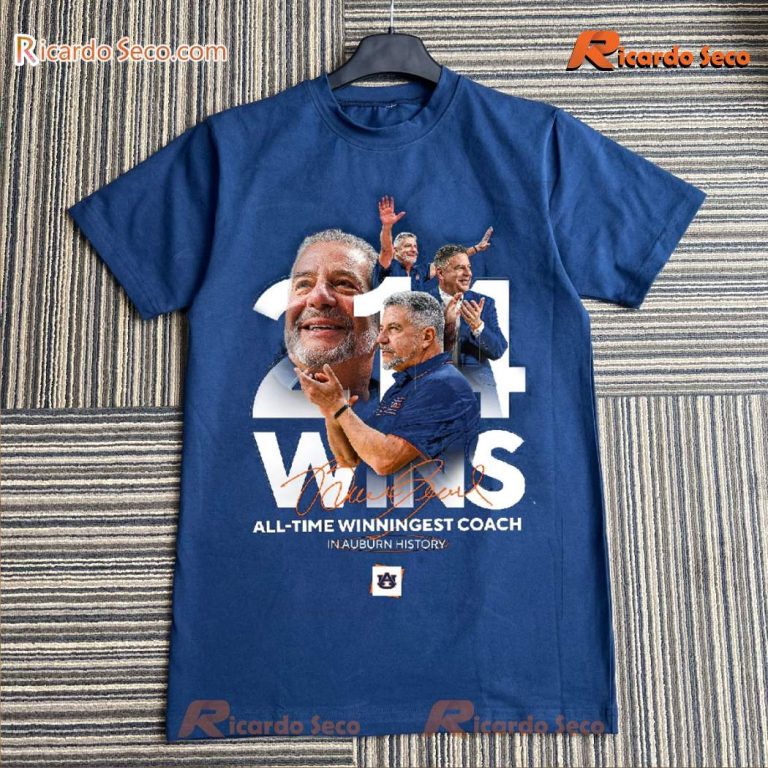 Coach Pearl Auburn Tigers 214 wins in 11 years Unisex T-shirt-a o0g4xvK