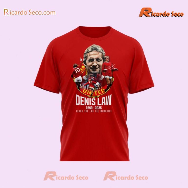 Denis Law The King Manchester United 1940 -2025 Thank You For The Memories Classic Men Shirt-a 5HZYm4x