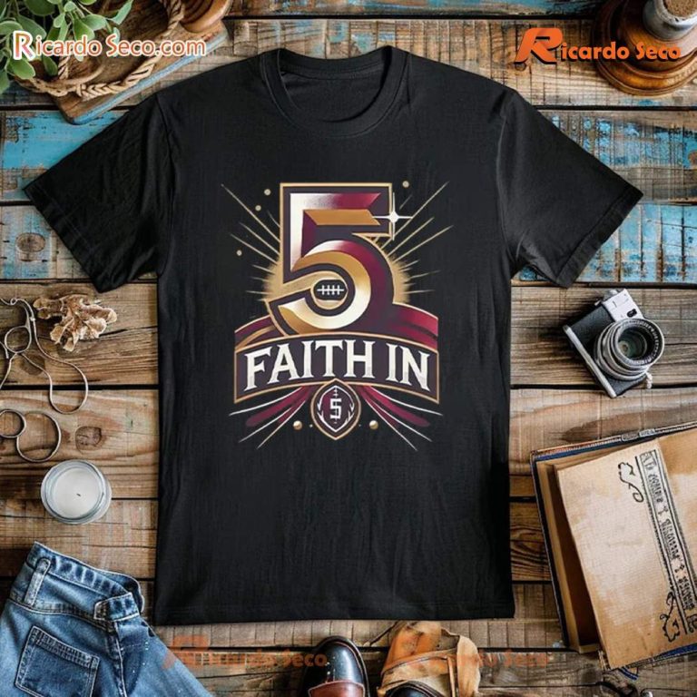 Faith In 5 Commanders Jayden Daniels Classic Men Shirt gKhHSU0