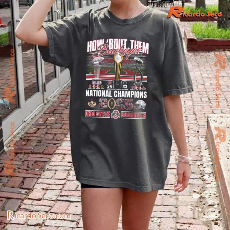 How Bout Them Ohio State Buckeyes National Champions 2025 Unisex T-shirt rk2ofh7