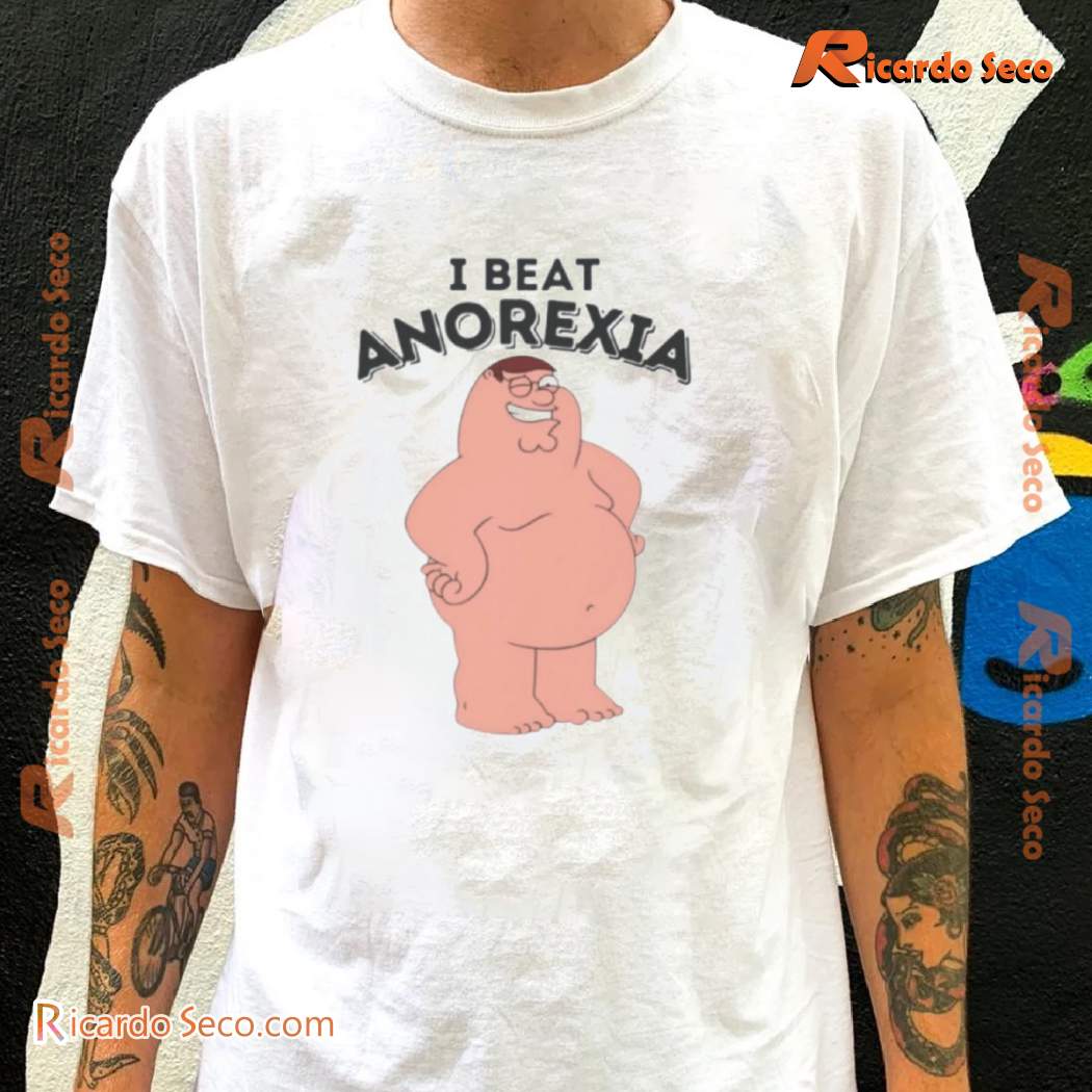 I Beat Anorexia Graphic Classic Men Shirt xm1QPLE