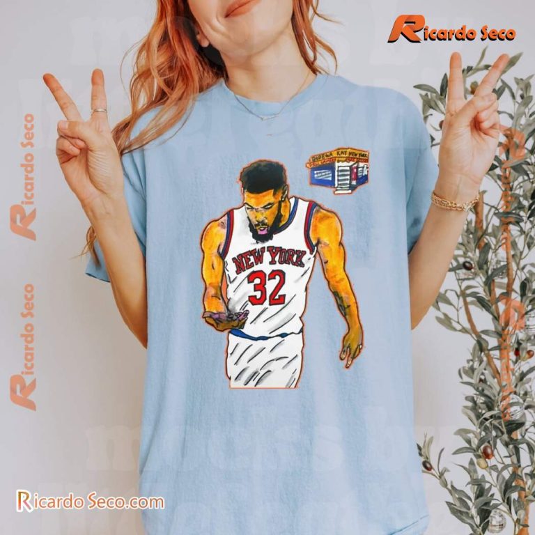 Karl-anthony Towns Bodega Kat New York Knicks Unisex T-shirt qjpgb9t