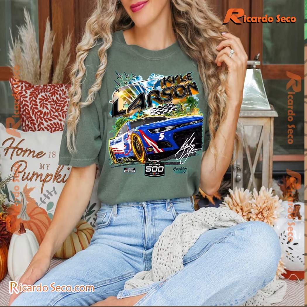 Kyle Larson #5 2025 Daytona 500 Hendrick Cars Classic Men Shirt-a 49poG8a