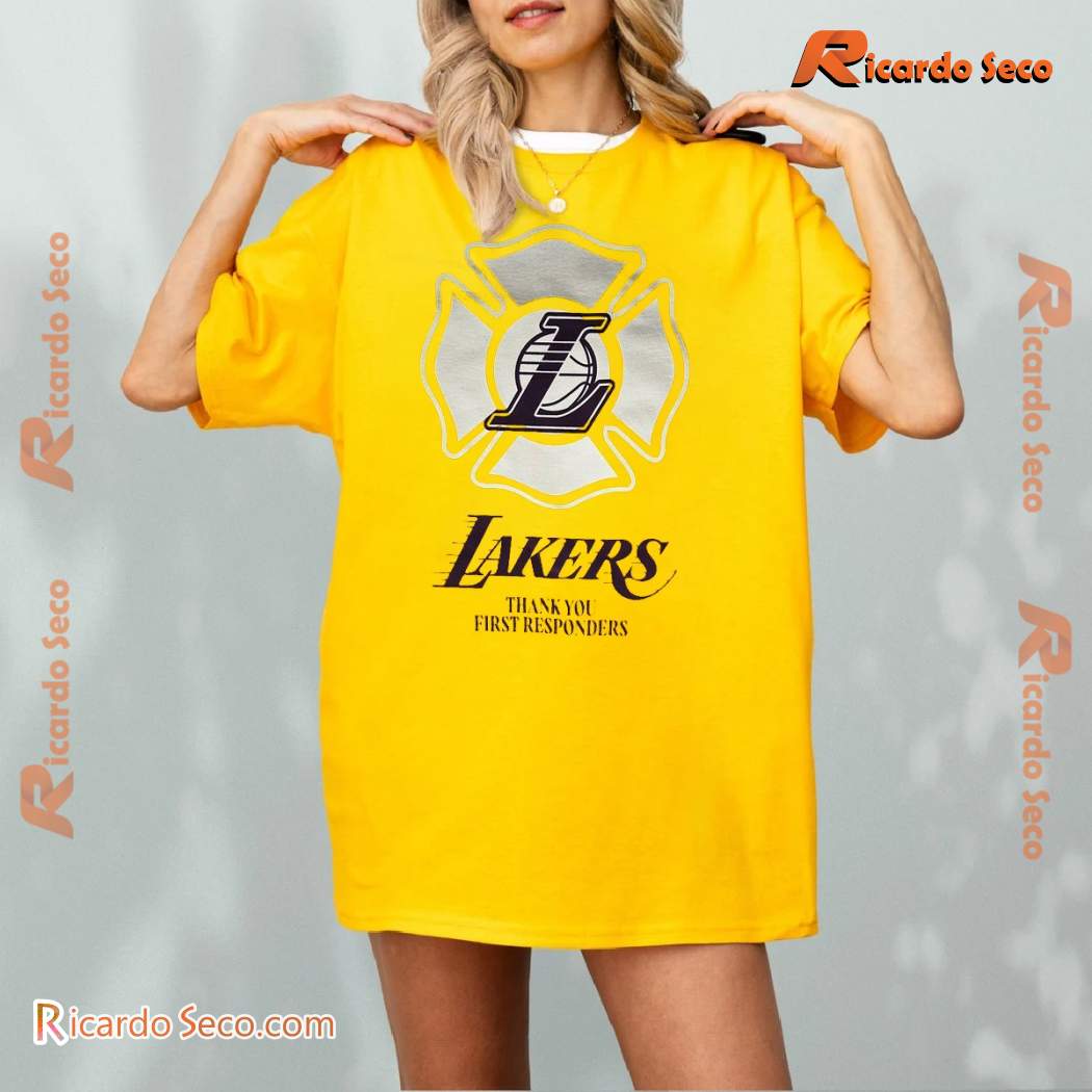 Lakers Thank You First Responders Classic Men Shirt yb0Ho42