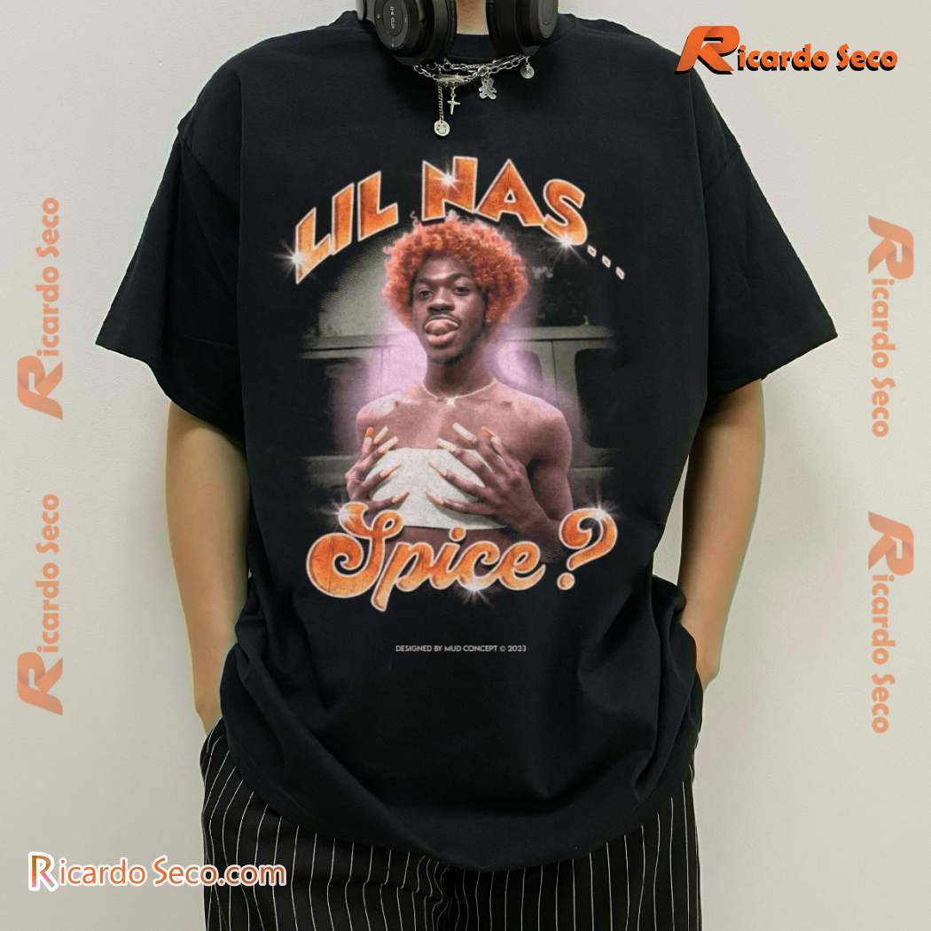 Lil Nas X Spice Vintage Graphic Classic Men Shirt CeZzBX5