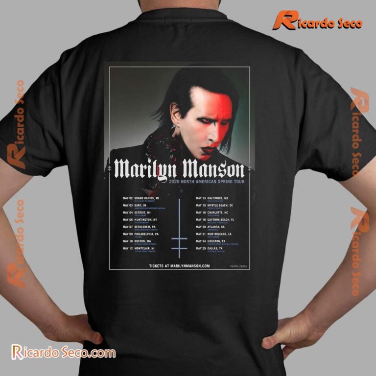 Marilyn Manson North American Tour Spring Classic Men Shirt-b S5NBZ3y