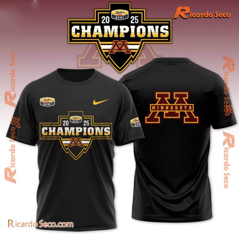 Minnesota Golden Gophers Dukes Mayo Bowl Champions Unisex T-shirt CAT02kK