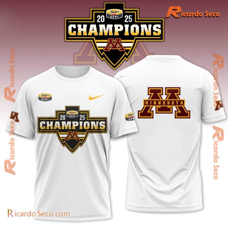 Minnesota Golden Gophers Dukes Mayo Bowl Champions Unisex T-shirt-a mGT6eqt