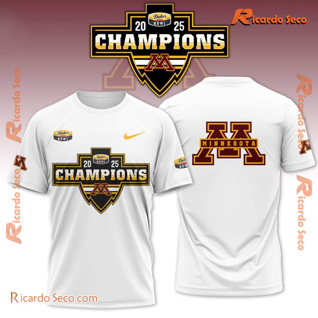 Minnesota Golden Gophers Dukes Mayo Bowl Champions Unisex T-shirt-a mGT6eqt