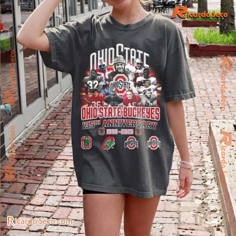 Ohio State Buckeyes 135th Anniversary 1890-2025 Rose Bowl Champions T-shirt-b qOmjfLn