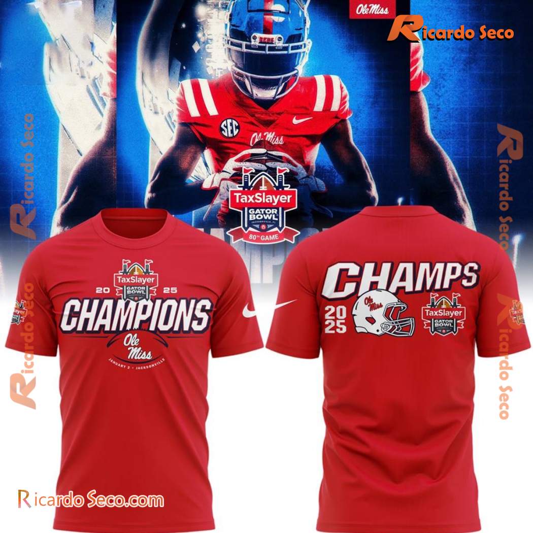 Ole Miss Gator Bowl Champions 2025 Unisex T-shirt NkhvYeV